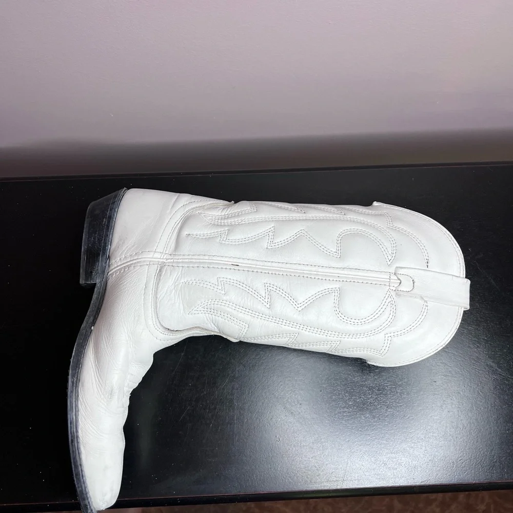 Vittorio Ricci White Cowgirl Boots 6M - Picture 5 of 16